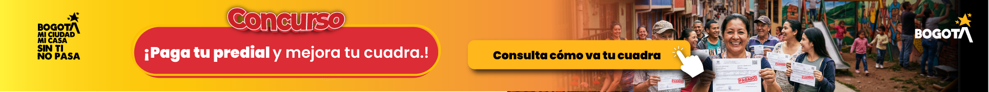 Invitación a consultar información del concurso Paga tu predial y gana con tu cuadra