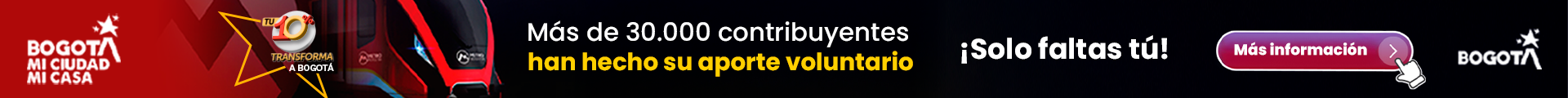 Súmate a Bogotá y haz tu aporte voluntario