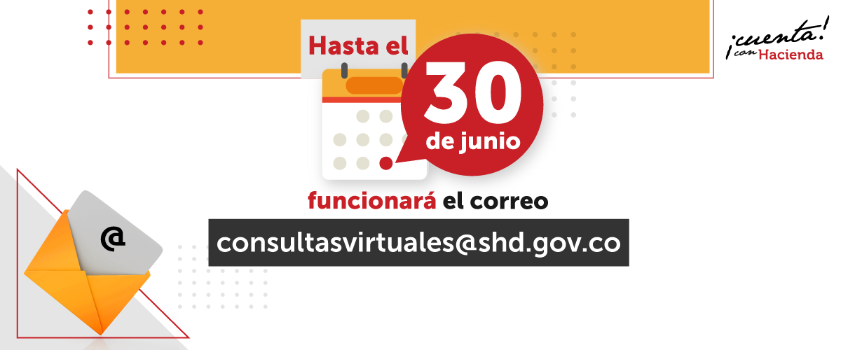 Hasta el 30 de junio funcionará el correo consultasvirtuales@shd.gov.co
