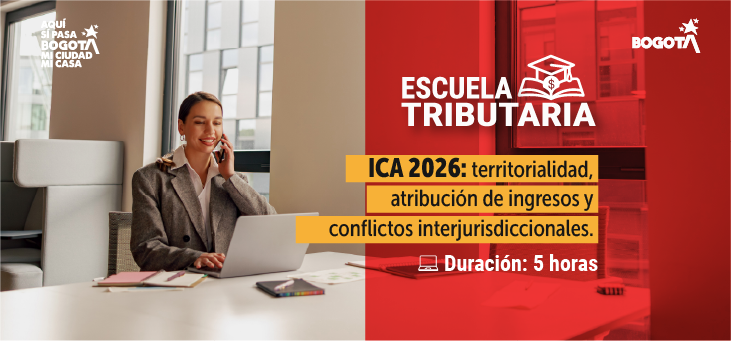 invitación a jornada de escuela tributaria sobre territorialidad de ICA