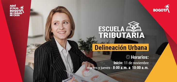 imagen con la foto de una mujer e información sobre curso de delineación urbana