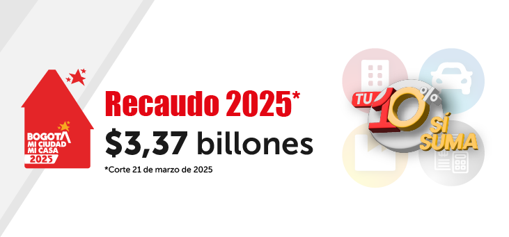 imagen con cifras de recaudo 3,34 billones de pesos corte marzo