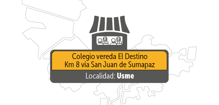 Colegio vereda El Destino (Km. 8 vía San Juan de Sumapaz)