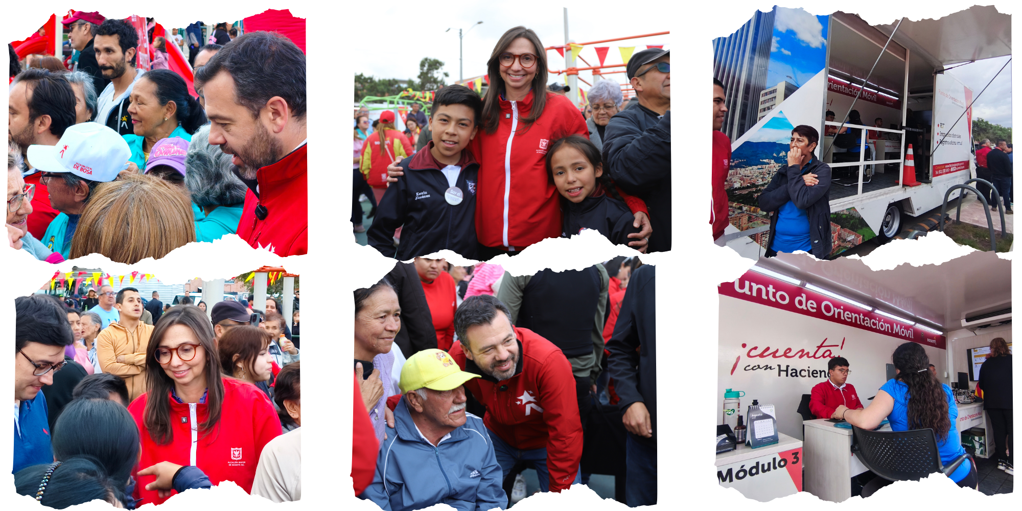 Collage de fotos de evento de premiación en la localidad de Bosa