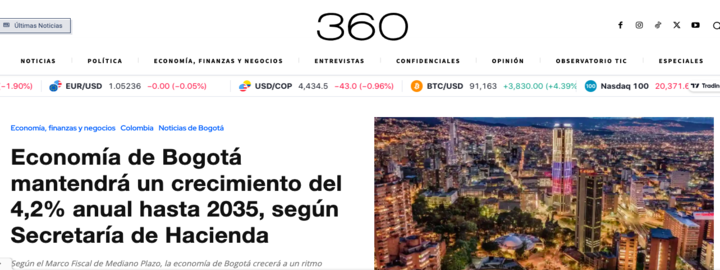 Crecimiento económico de Bogotá 