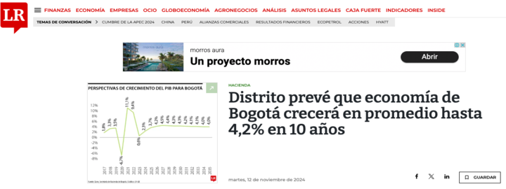 Crecimiento económico de Bogotá