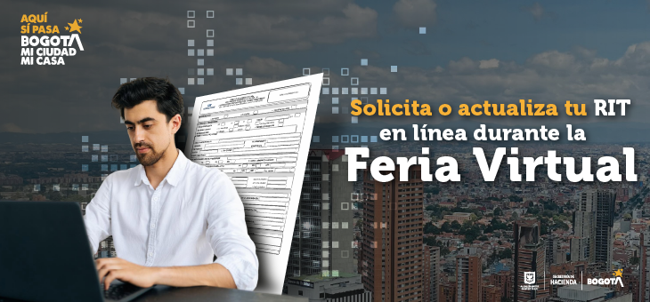 Imagen de promoción de la feria virtual de impuestos