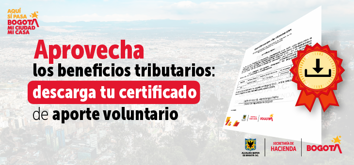 Imagen que anundia la disponibilidad del certificado de aporte voluntario