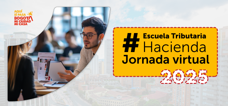 Imagen de invitación a jornada de escuela tributaria