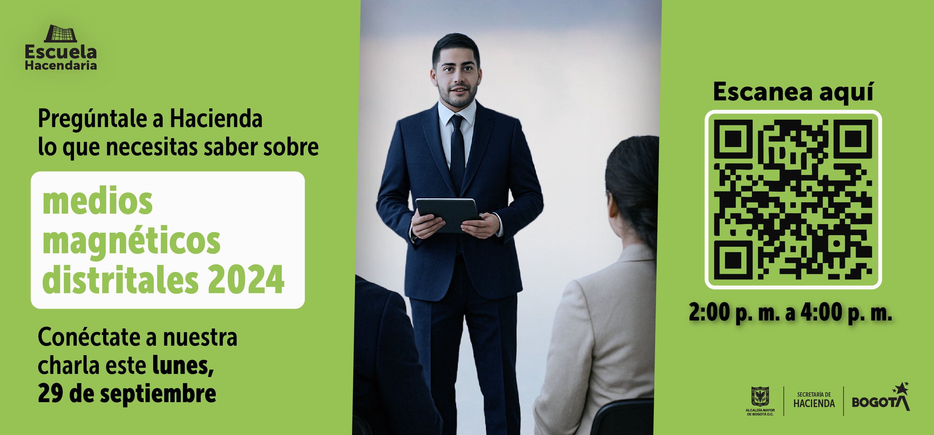 Imagen con invitación para resolver inquietudes acerca de los medios magnéticos