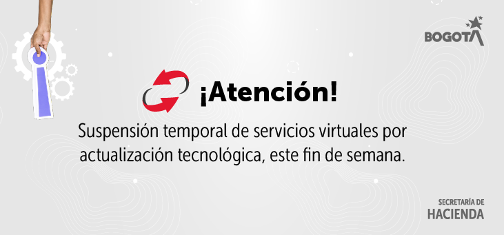 Imagen con anuncio de servicios interrumpidos por actualización de plataforma. Imagen con anuncio de servicios interrumpidos por actualización de plataforma.