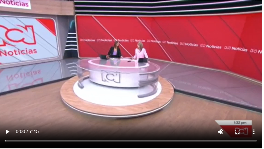 Imagen del set de noticias de RCN