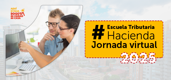 Participa de esta jornada virtual de impuestos Imagen de invitación a jornada virtual