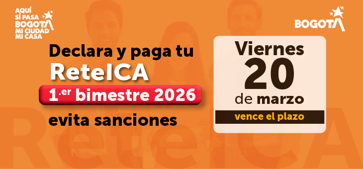 Recordatorio vencimiento primer bimestre ReteICA