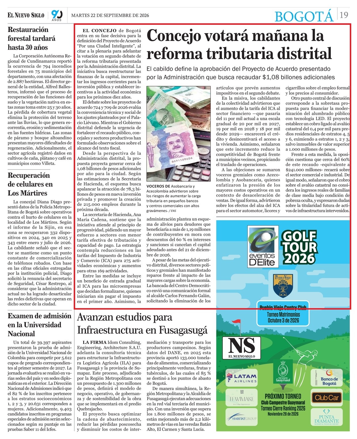 Nota publicada por el diario