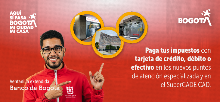 Imagen que promueve el pago fácil en Bogotá