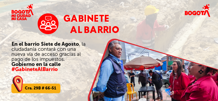 Montaje que incluye fotografía de la jornada desarrollada en la localidad de Barrios Unidos con la comunidad