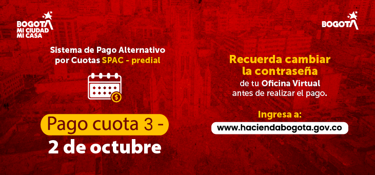 Este viernes 2 de octubre vence la tercera cuota del impuesto predial