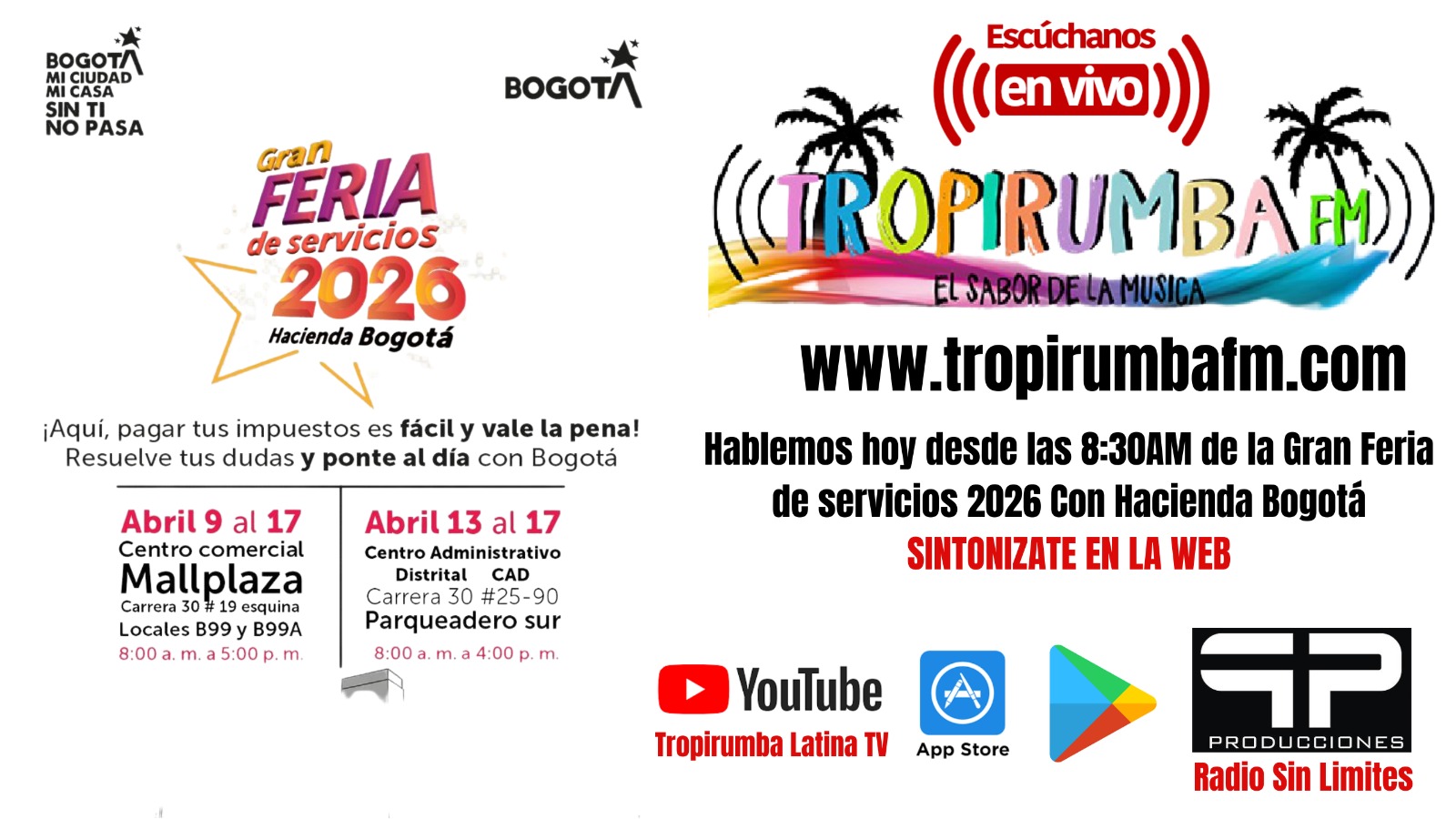 Imagen de la transmisión de la Gran Feria de Servicios