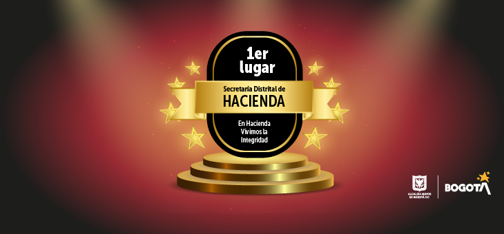 trofeo de premio otorgado a la Secretaría Distrital de hacienda