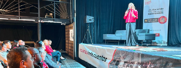 Hacienda rinde cuentas también exponiendo los procesos de cobro Foto de la exposición de los procesos de cobro en la rendición de cuentas