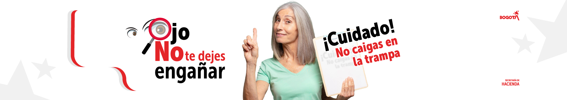 Imagen que invita a tener cuidado con el fraude