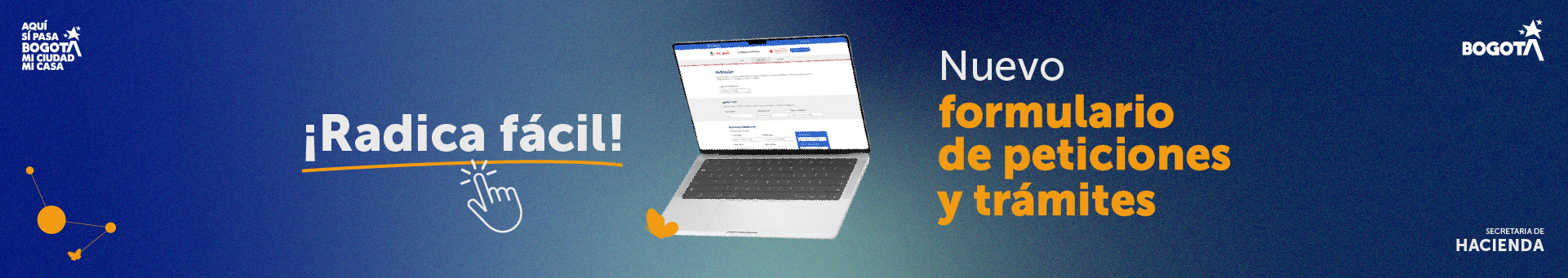 Invitación a radicar a través del formulario