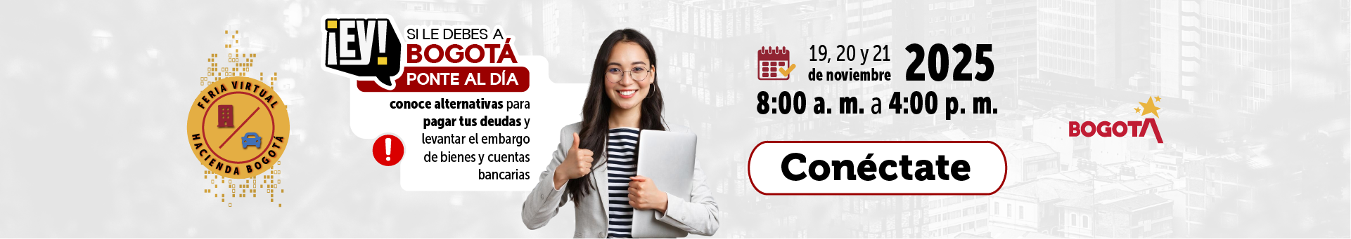 Imagen de invitación a feria virtual de cobro