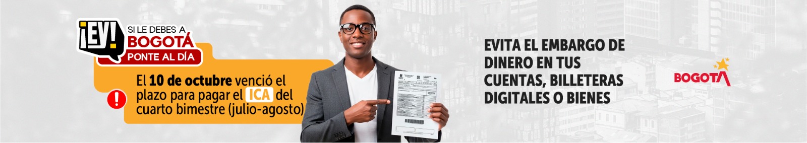 Invitación a ponerse al día en el impuesto ICA