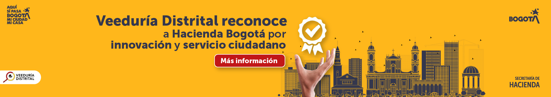 Imagen que anuncia el premio de la veeduría distrital