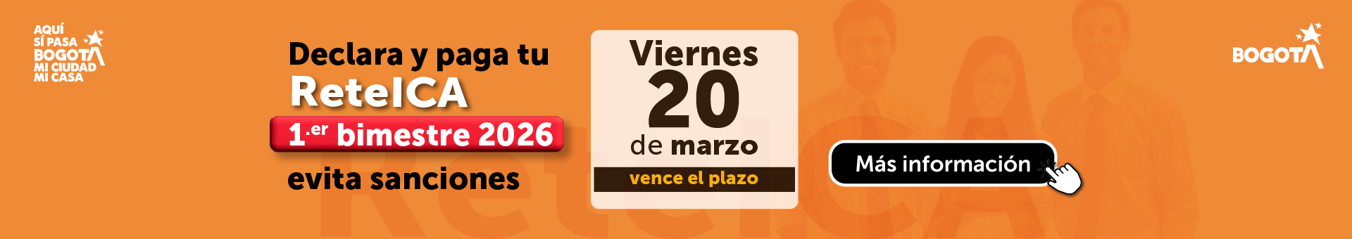 Recordatorio vencimiento primer bimestre ReteICA