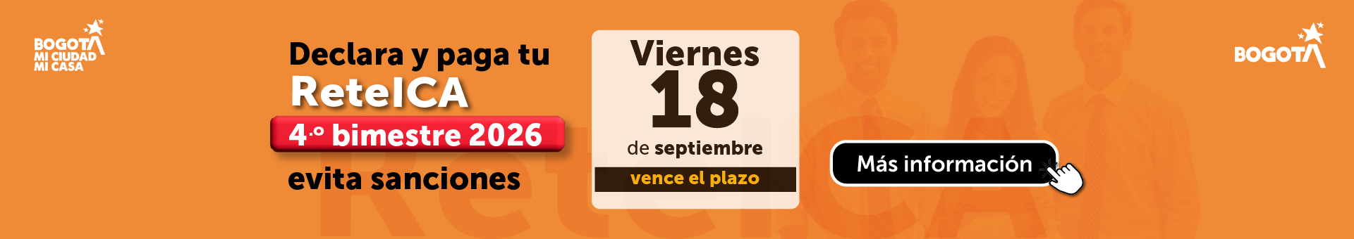 ReteICA: plazo hasta el 18 de septiembre para declarar y pagar