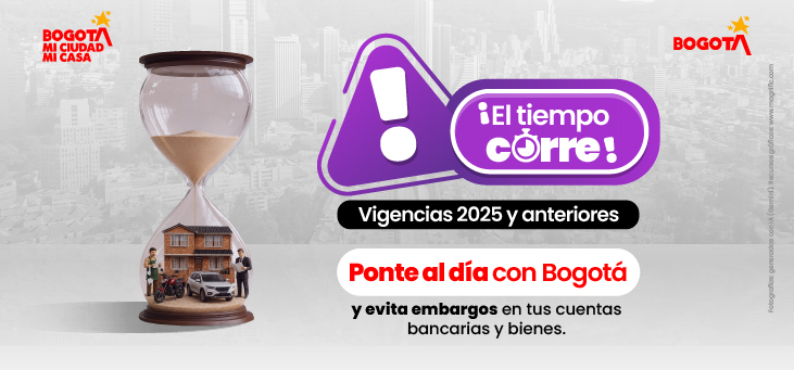 El tiempo corre, vigencias anteriores. Ponte al día con Bogotá