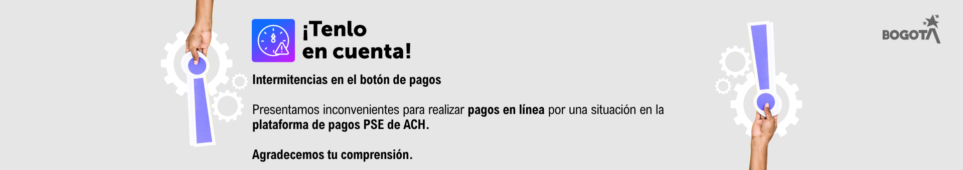 Intermitencias en el botón de pagos