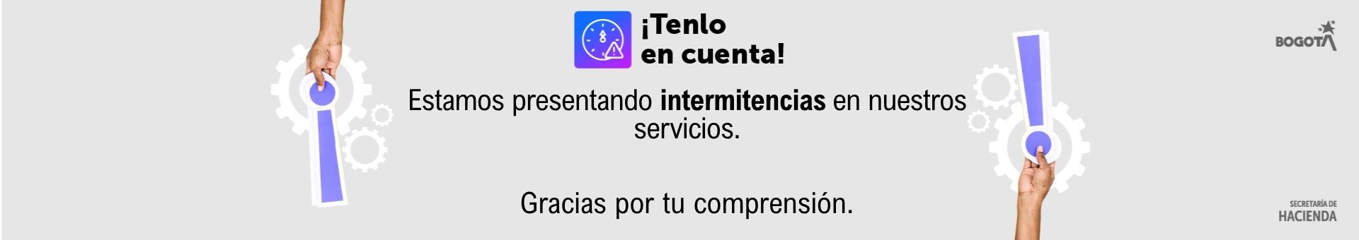 Intermitencia en nuestros servicios