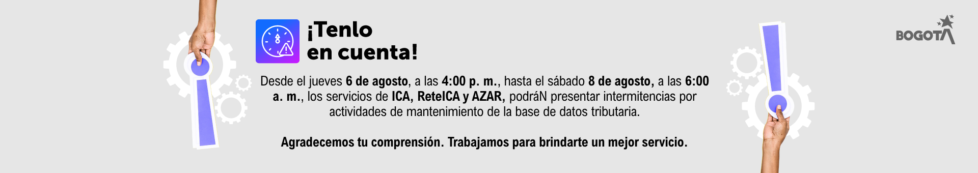 Entre el jueves y el sábado habrá intermitencias
