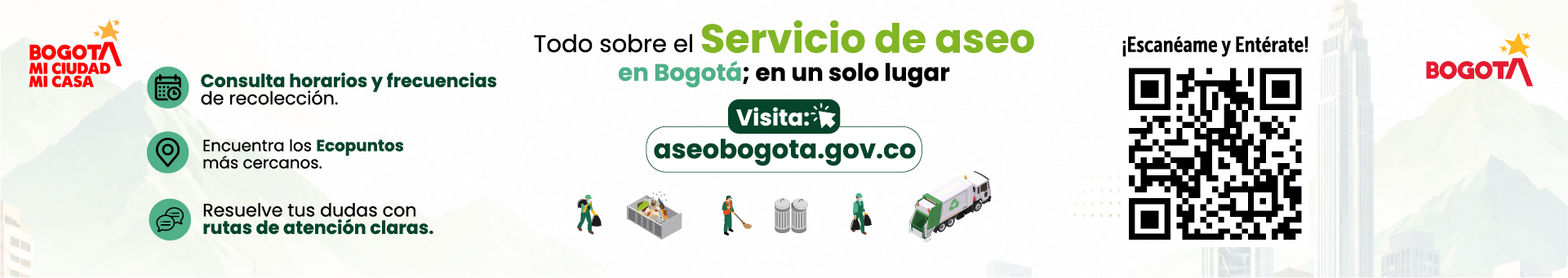 Invitación a conocer detalles del servicio de aseo en Bogotá