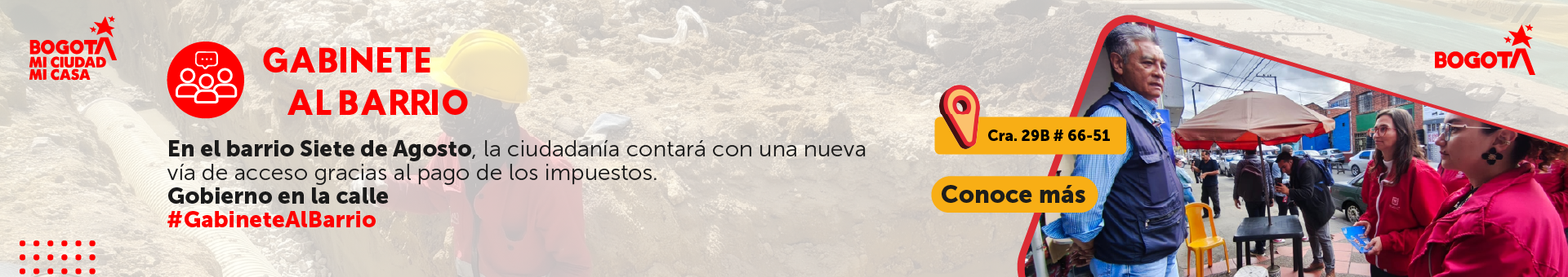 Montaje que incluye fotografía de la jornada desarrollada en la localidad de Barrios Unidos con la comunidad
