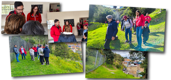 Collage de fotos de ciudadanía en el evento en la Usquén