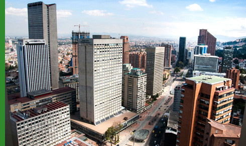 Vista panorámica del centro de Bogotá