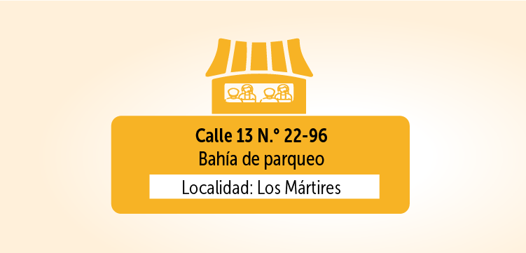 Calle  13 No. 22-96 Bahía de parque localidad Los Mártires