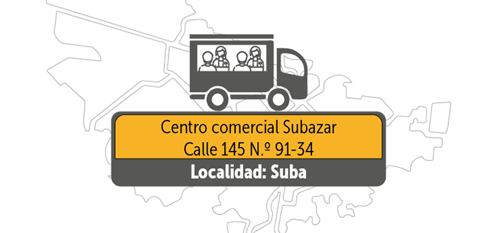 Centro comercial Subazar (calle 145 N.° 91-34) icono de camión  
