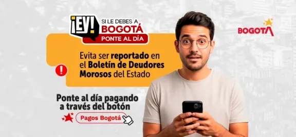 Imagen que alerta sobre reporte en el Boletín de Deudores Morosos de Estado