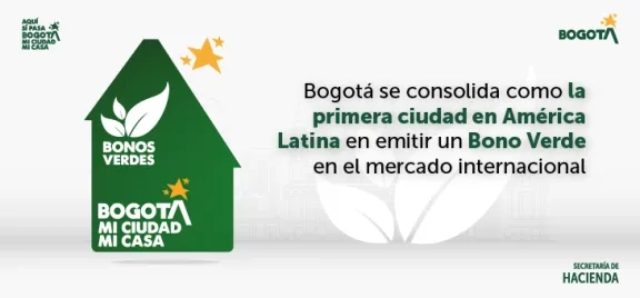 Imagen anunciando la emisión de un bono verde internacional