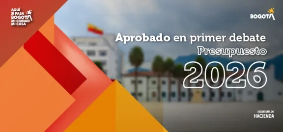 Anuncio de aprobación del presupuesto de Bogotá en primer debate