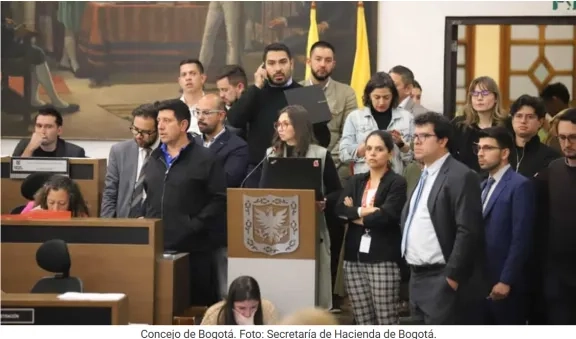 Imagen de presentcia en el concejo de Bogotá