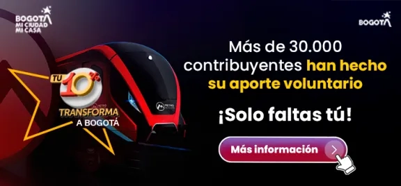 Invitación a sumarse al aporte voluntario por Bogotá