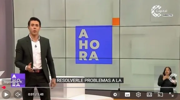 Imagen de la transmisión de la nota
