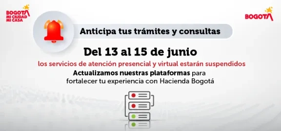 Alerta por suspensión temporal de los servicios