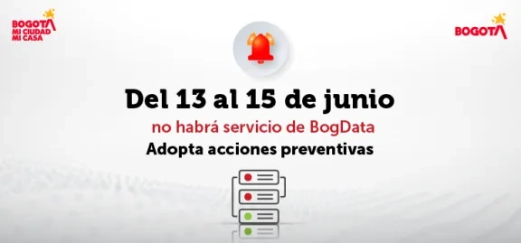 Afectación en servicios de BogData